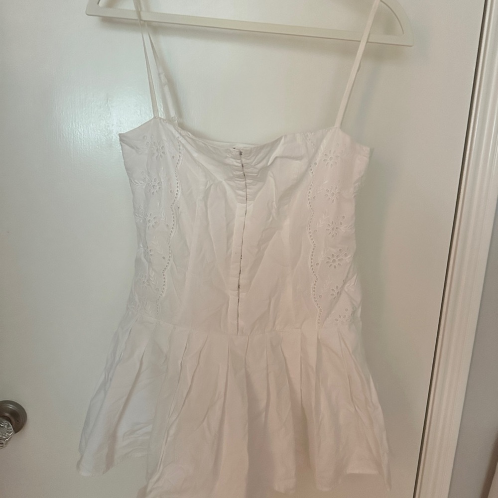 Zara white eyelet mini dress